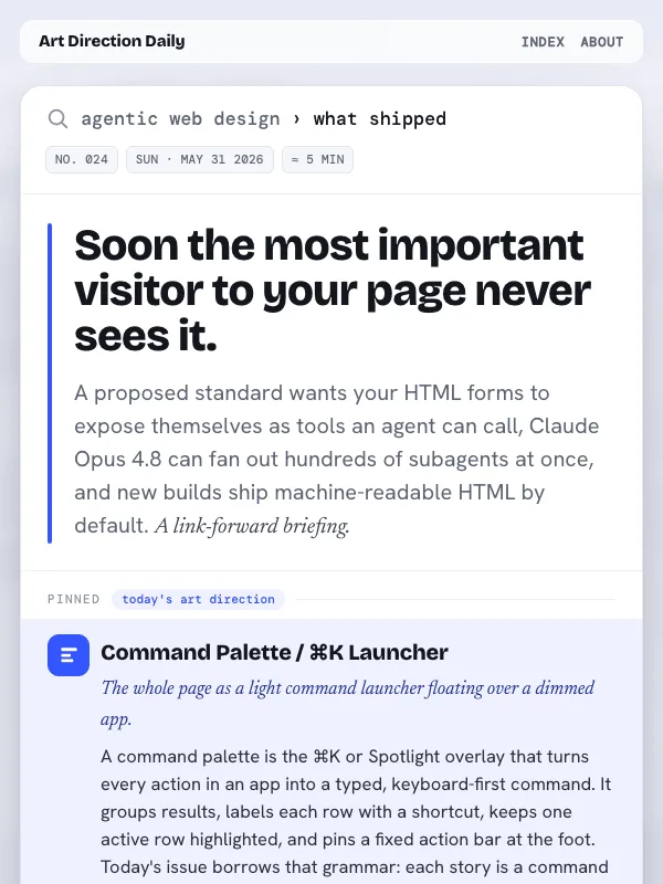 Issue 024 — Soon the most important visitor to your page never sees it.