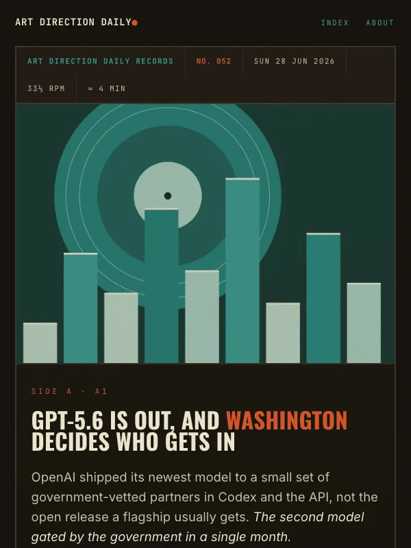 Issue 052 — GPT-5.6 is out, and Washington decides who gets in