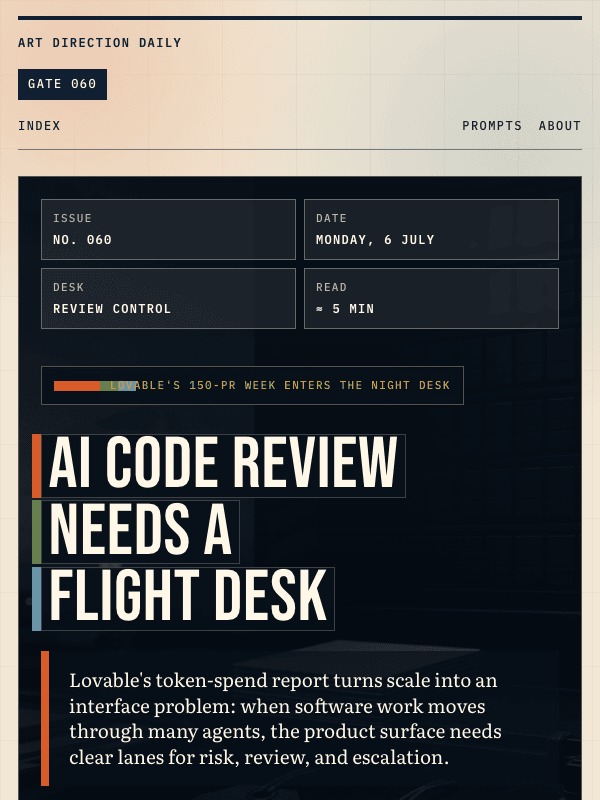 Issue 060 — AI code review needs a flight desk