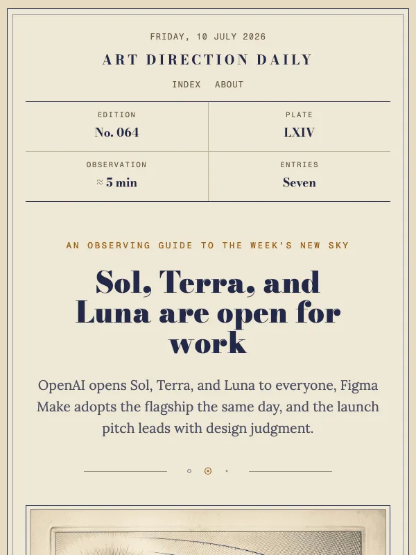 Issue 064 — Sol, Terra, and Luna are open for work