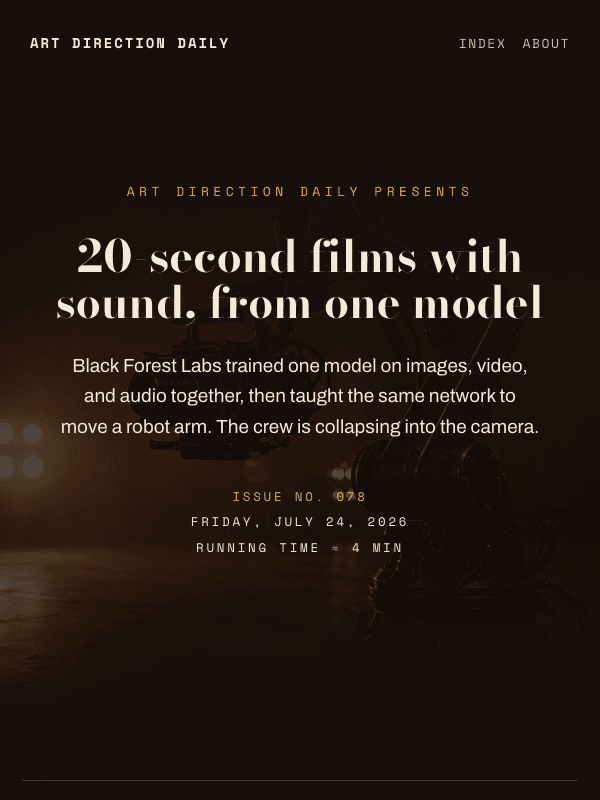 Visual result for the The Screening Room prompt