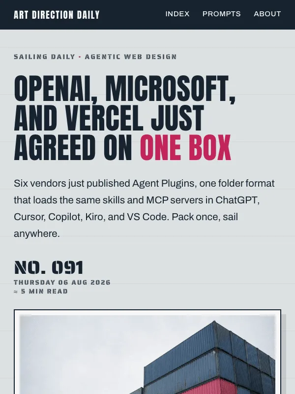 Issue 091 — OpenAI, Microsoft, and Vercel just agreed on one box