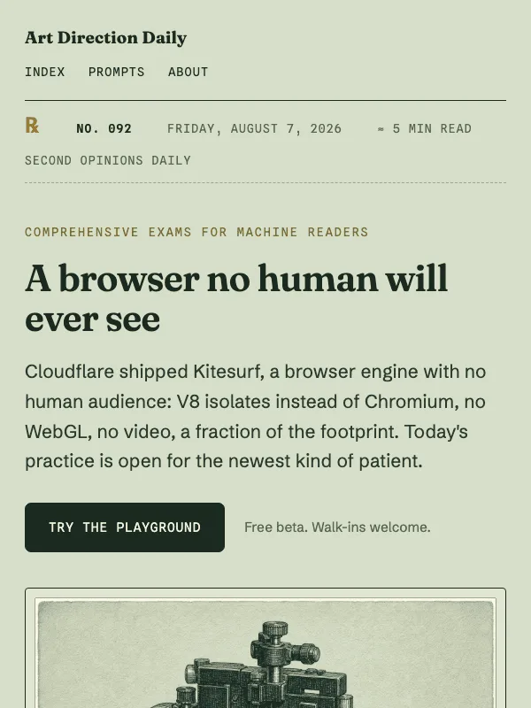 Issue 092 — A browser no human will ever see