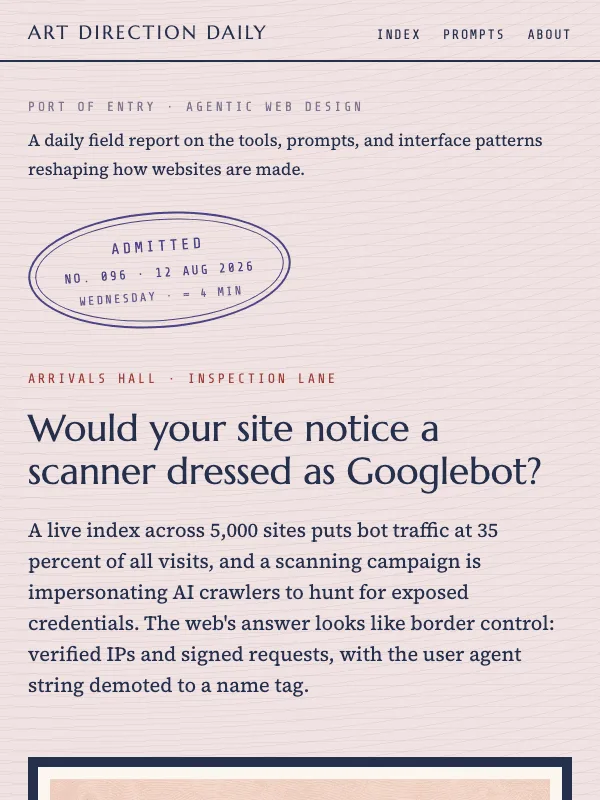 Issue 096 — Would your site notice a scanner dressed as Googlebot?