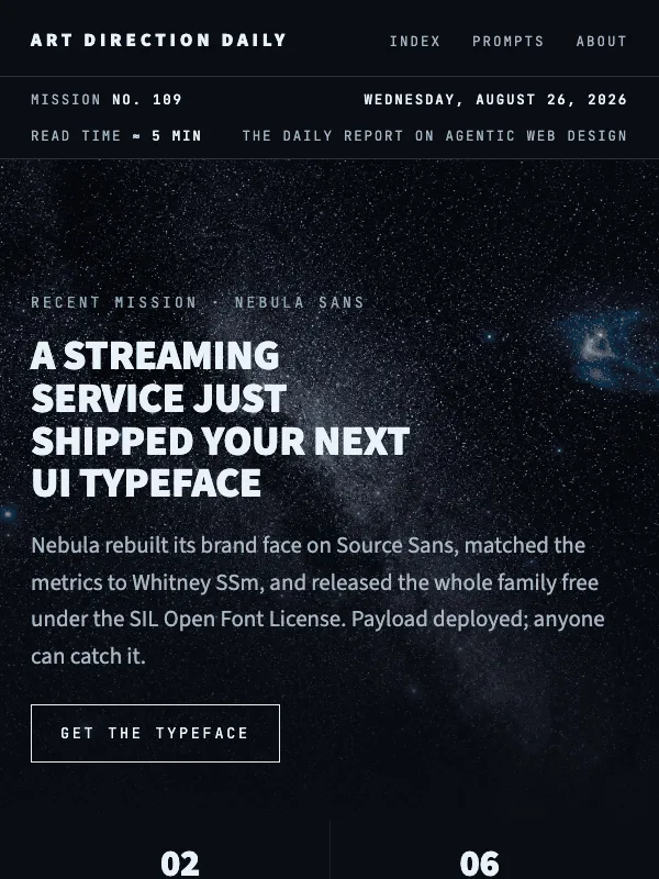 Issue 109 — A streaming service just shipped your next UI typeface