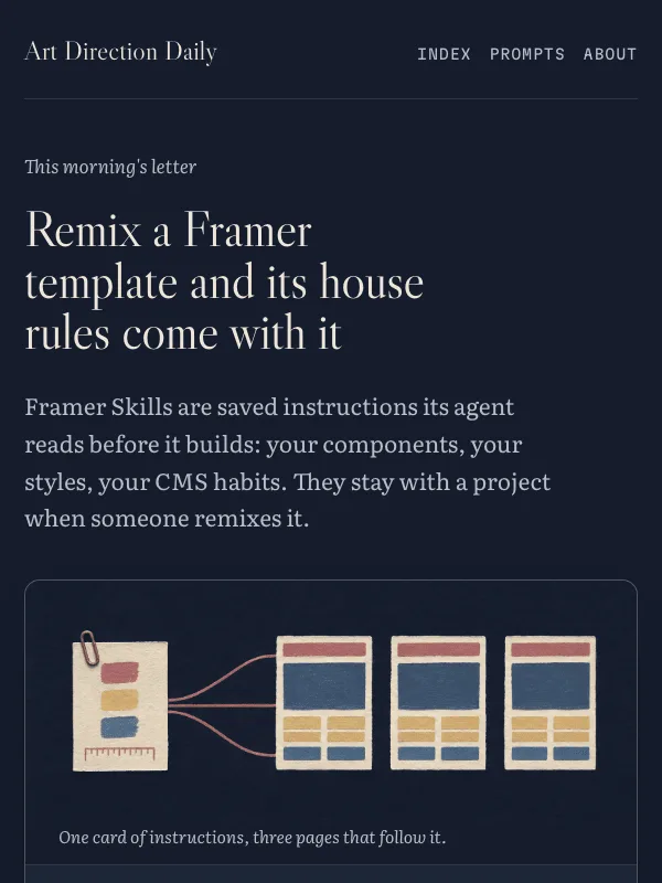 Issue 138 — Remix a Framer template and its house rules come with it